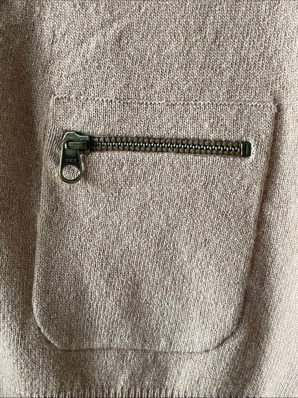 J. Crew Y2K Wool blend Dusty Blush Zip Front Cardigan